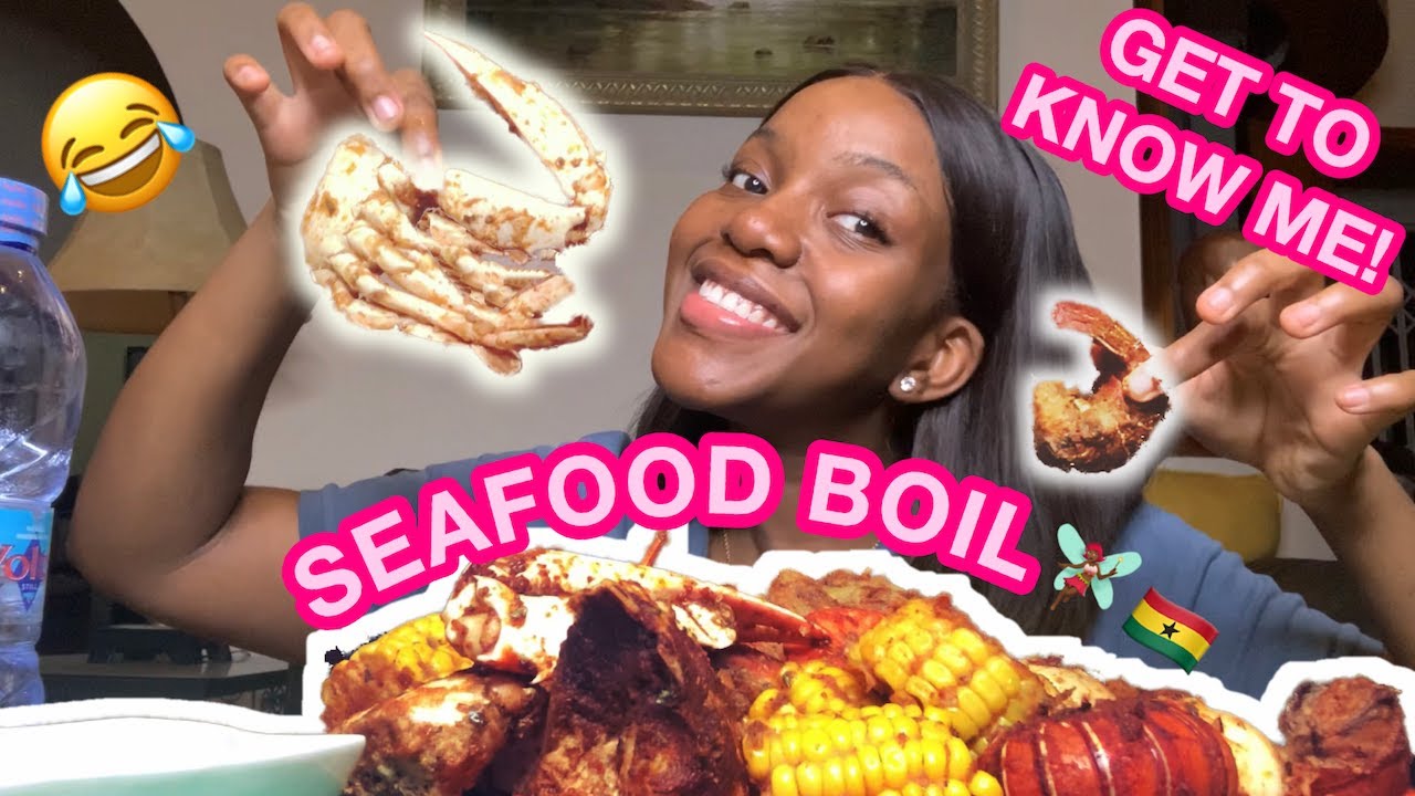SEAFOOD BOIL with THE WIG FAIRY GH | GET TO KNOW ME Q&A | MUKBANG (I STRUGGLED LOL)