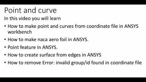 Ansys Workbench | Import Airfoil Coordinates to Ansys | Create Surface from Edges in Ansys