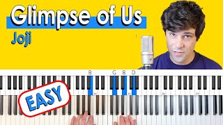 How To Play 'Glimpse of Us' [EASY Piano Tutorial/Chords for Singing]