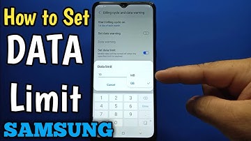 How to set data limit on Samsung Galaxy A02 | Mobile Data Usage