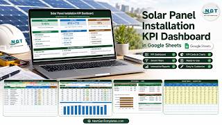 Solar Panel Installation KPI Dashboard in Google Sheets