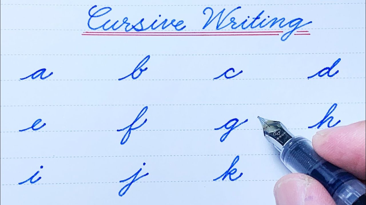 How to Write in Cursive | Cursive Writing a to z | Fountain Pen ...