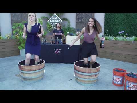 Jenny Milkowski Stomps Grapes and Drinks Foot Wine (8-21-19)
