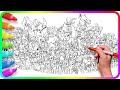 BIGGEST Coloring Pages EVER - MY LITTLE PONY. How to draw My Little Pony. Easy Drawing Tutorial Art