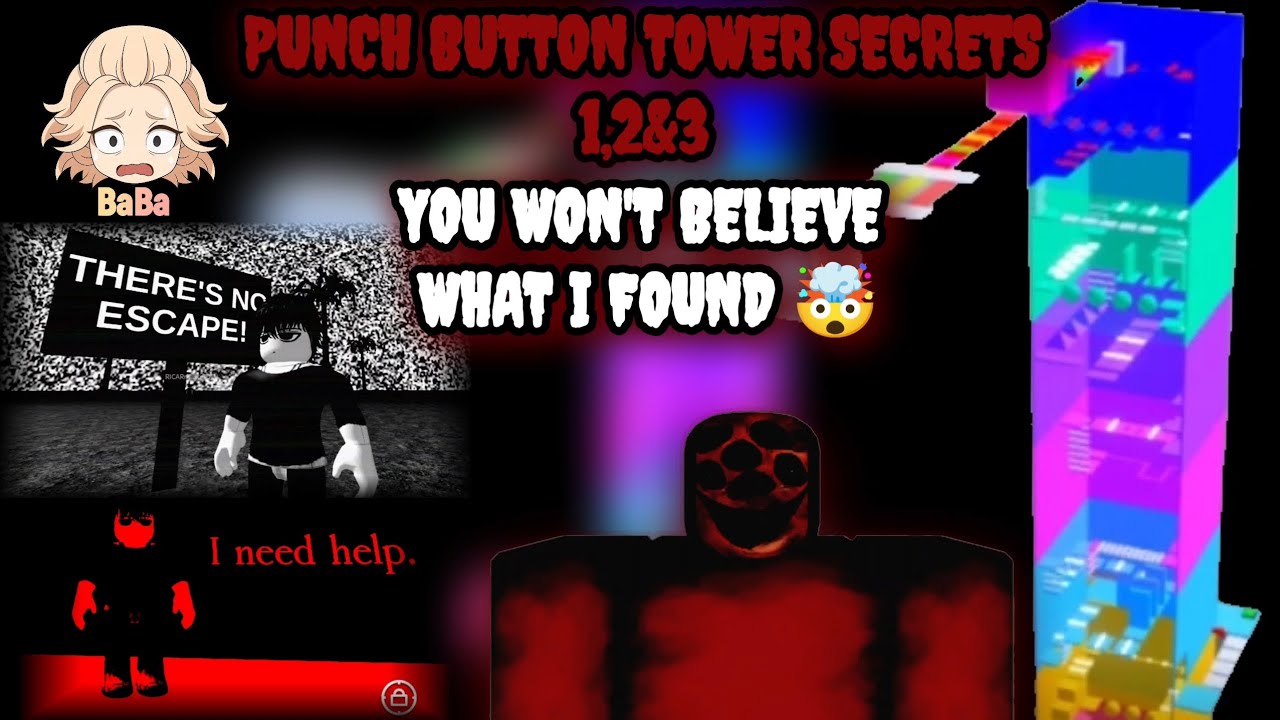 PUNCH BUTTON TOWER 1, 2 & 3 SECRETS - THERE'S NO ESCAPE | BaBa Gaming ROBLOX