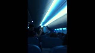 Barca singing on the plane - 2