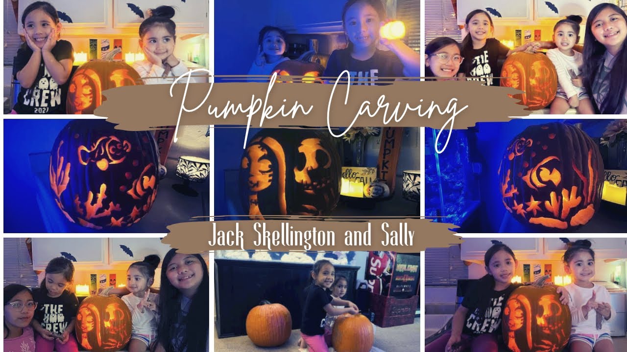 Jack Skellington and Sally Pumpkin | Pumpkin carving
