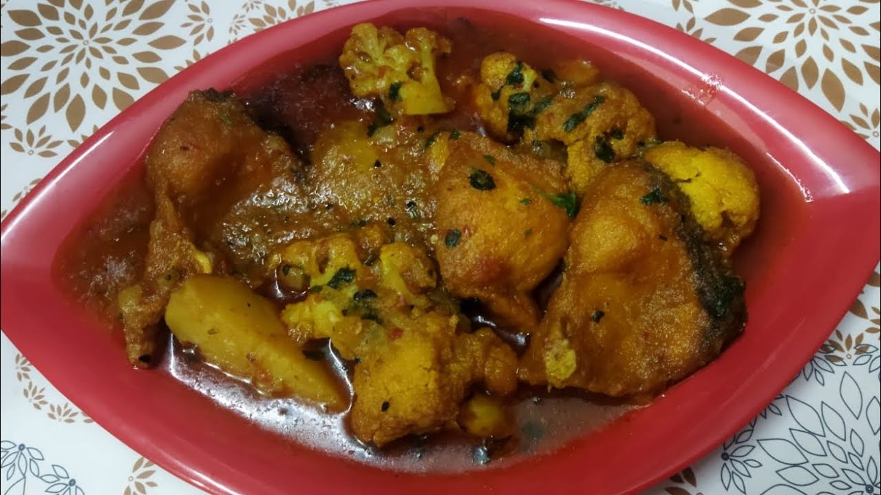 🙏Katla Machli Ki Curry Aloo Gobhi  Machli Ki Curry Recpie Phool Gobhi Aloo Katla Machli Curry Recpie