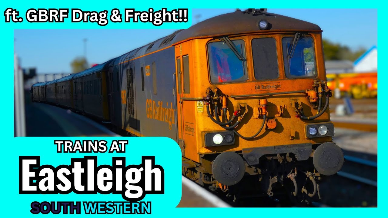 Trains at Eastleigh, SWML - 9.4.25