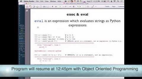 Python Boot Camp 2013 Tues Aug 27 Part II