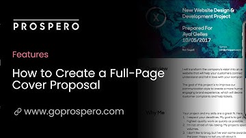 How to create a full-page cover proposal - Prospero
