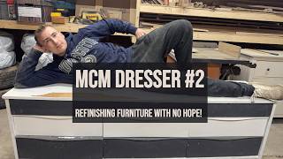 I found this massive 9-drawer dresser for FREE on Facebook Marketplace WALNUT MCM DRESSER