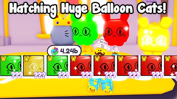 I Hatch Royal Egg Using 10 Accounts To Get Huge Balloon Cat! - Pet Simulator X Roblox