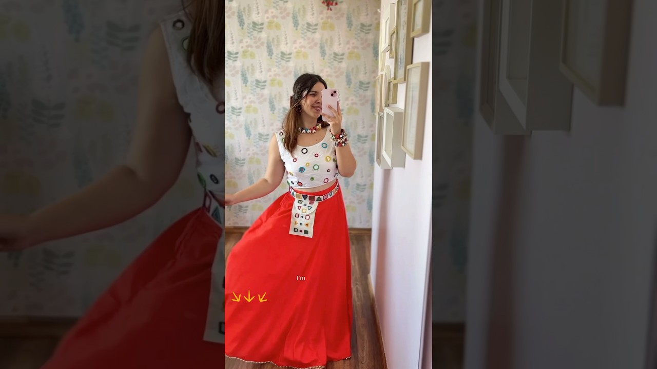 Navratri 2024 Outfit for Day 4 🦚🪷🪞✨ Orange Chaniya Choli | Heli Ved 