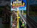 Incredible Bridge Rebuild Timelapse 🚧 From Ruins to Mega Structure in Seconds! #BridgeConstruction