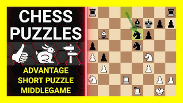 Chess Puzzles to Practice. Themes: Advantage, Short puzzle, Middlegame. Learn Chess