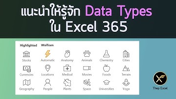 แนะนำให้รู้จัก Data Types ใน Excel 365