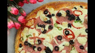 أطيب واسهل طريقة لعمل بيتزا بعجينة طرية قطنية مميزة تستحق التجربة مع رباح محمد ( الحلقة 457 )