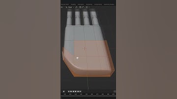 How I modeled robot hand and rig it, watch full video on my page. #blender3d #3dart #3dartist #3d