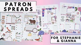 PLAN WITH ME | PATRON SPREADS FOR STEPHANIE & GIANNA | THE HAPPY PLANNER
