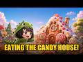 【GuguGaga】Eating the Candy House! Sweet Witch Surrenders with a Giant Lava Chocolate Cake 🤤🌋🍰