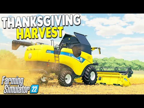 BUILDING OUR FIRST FARM ON THANKSGIVING - FARMING SIMULATOR 22 - Ultimate Farming Realism FIRST LOOK
