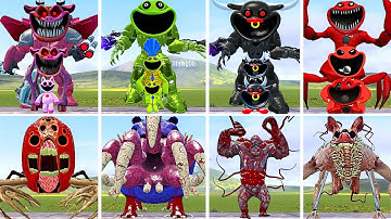 All MECHATITAN SMILING CRITTERS - POPPY PLAYTIME CHAPTER 4 VS All ZOOCHOSIS ANIMALS In Garry