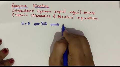enzyme kinetics, MICHAELIS MENTEN EQUATION