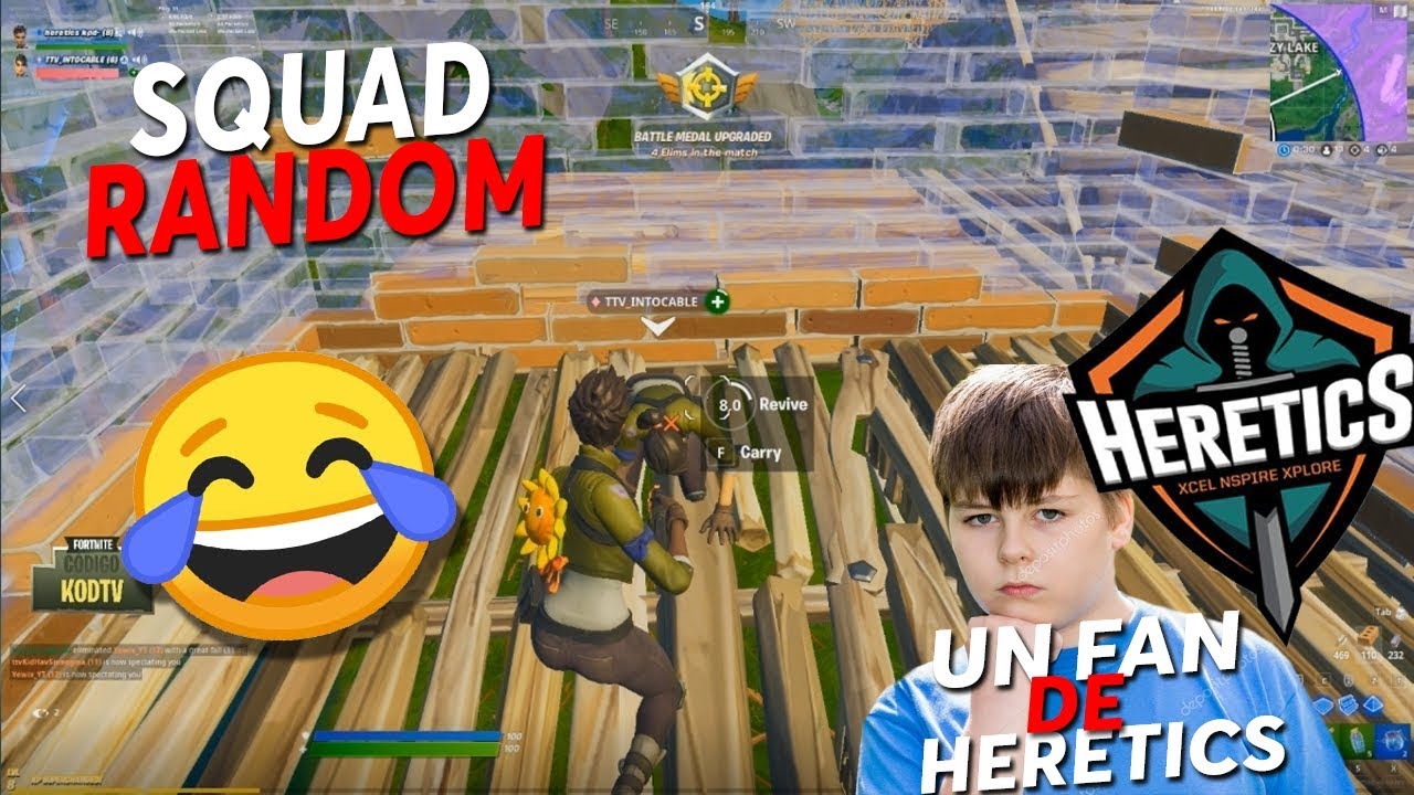 Encuentro a NIÑO de 12 años fanatico de HERETICS en Squad random 😂