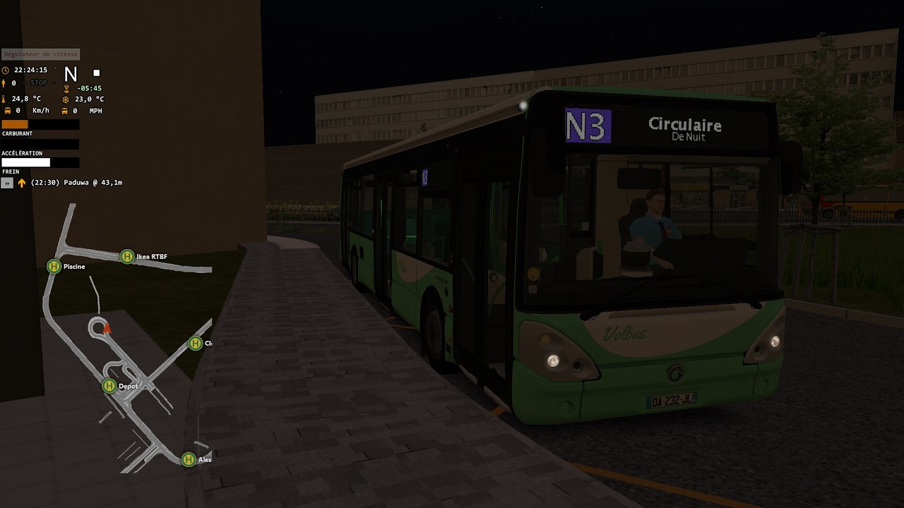 Omsi 2 | avelia v2 | Ligne N3 – Circulaire de Nuit. (Irisbus Citelis 12) | N°154 … 1/2