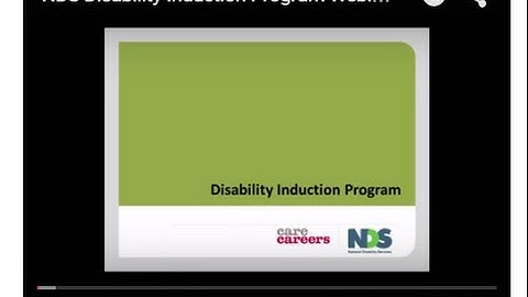 NDS Disability Induction Program Webinar June 2015