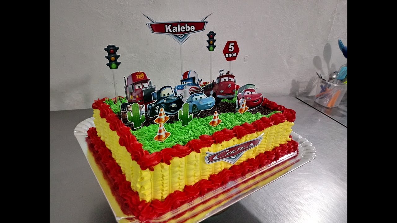 Bolo Carros Disney - Cakes Bolos Decorados