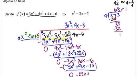 Algebra 2 - 5.5 Notes