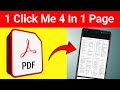 Mobile Se 4 Print Aur 2 PDF Pages Ko Ek Page Par Kaise Banaye 📱
