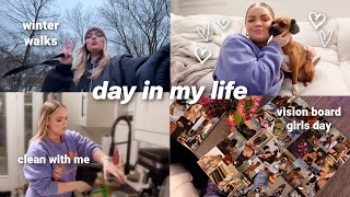 VLOG: creating my vision board, embracing winter, trying new workout & cleaning  - day in my life!