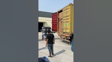 Up loading the container in wooden furniture factory
