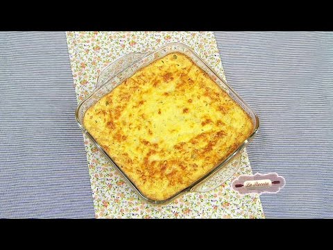 Soufflé de sémola, jamón y queso