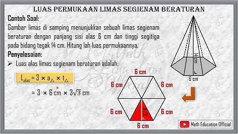 Luas Permukaan Limas Segienam Beraturan