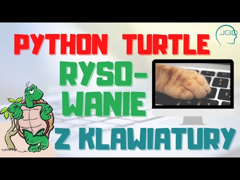 Python Turtle 🐢 Rysowanie z klawiatury ⌨ listen(), onkey()