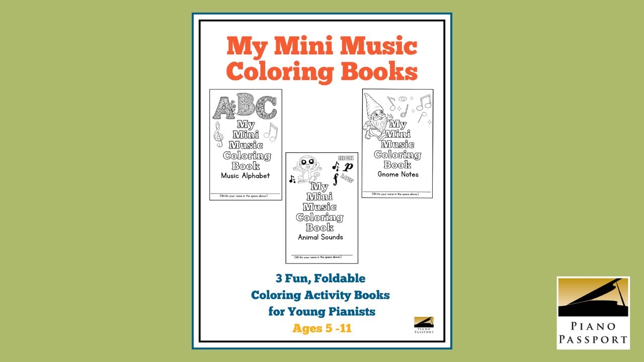 My Mini Music Coloring Books - Primer/Level 1 