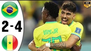 Brazil vs Senegal 2-4 - All Goals & Highlights 2023 Lucas Paquetá Goal