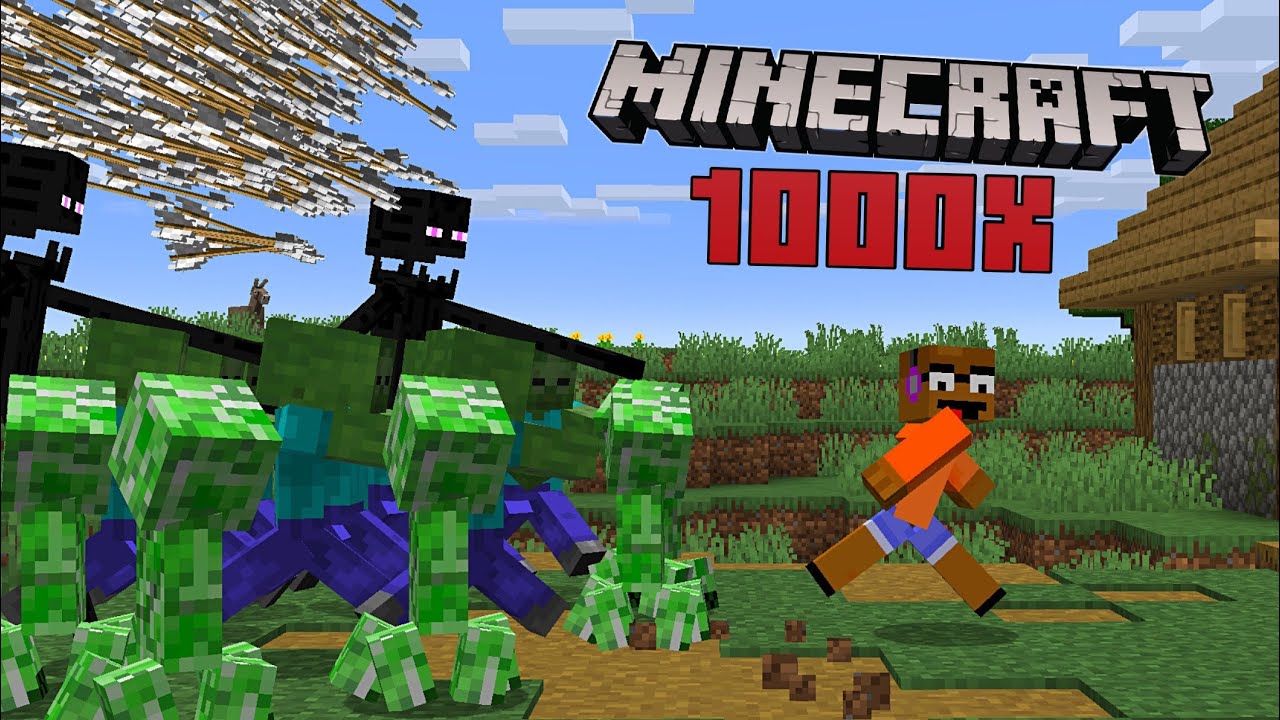 Playing Minecraft In 1,000 TICK Speed - YouTube