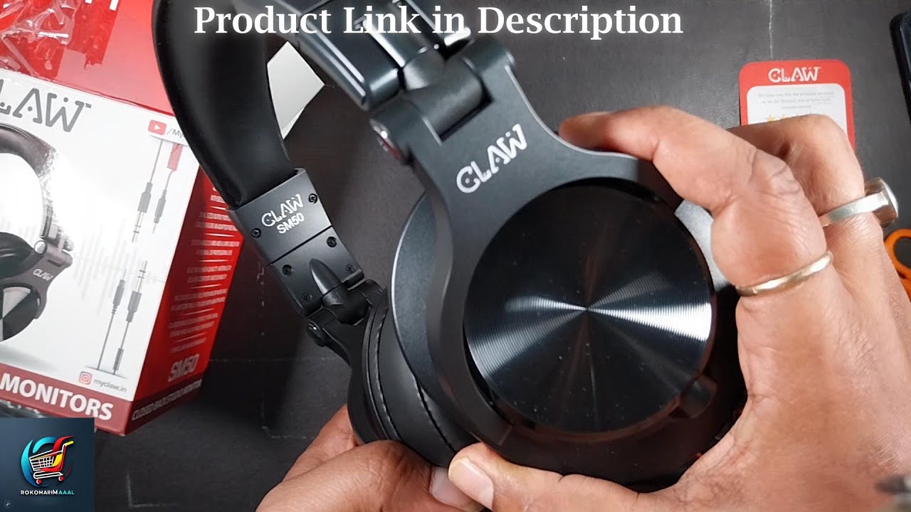 CLAW SM50 Professional Studio Monitoring DJ Wired Over Ear Headphones with 2 Detachable Cables.