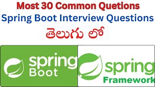 Full Spring boot interview questions telugu | spring boot interview questions for freshers & experienced Update