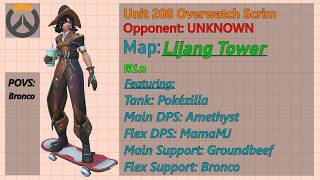 Overwatch | Unit 208 vs Lindenwood University | Scrim | Lijang Tower | Win