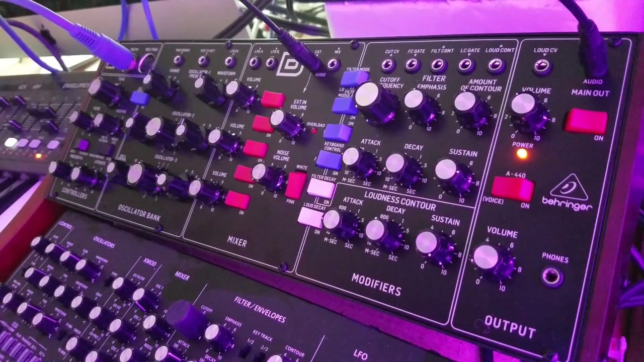 Behringer Model D - Day 3 - Sound Tweaking - Just Music - YouTube