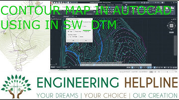 Tutorial on SW DTM:importing from files,drawing contour,dtm in autocad