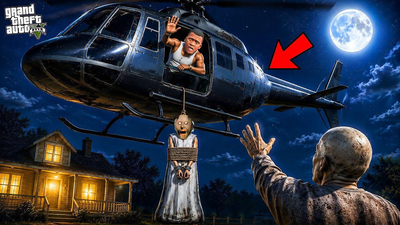 Franklin Kidnap Granny by Helicopter in GTA 5 ! in Telugu