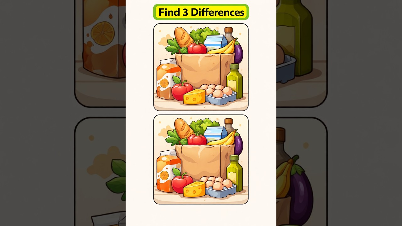 99% fails Can you find 3 differences ?    #brainteaser