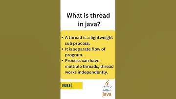 What is thread in java | java programming language
